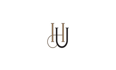 HU, UH , U , H , Abstract Letters Logo Monogram	