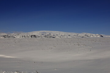 View on a valley in the Suðurland region in the south of Iceland