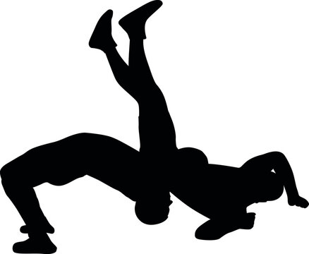 Wrestling Suplex SVG Cut File for Cricut and Silhouette, EPS ,Vector, PNG , JPEG, Zip Folder