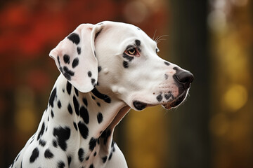 A beautiful Dalmatian dog face