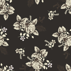 flower with retro design on background