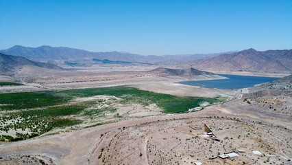 Vista a&eacute;rea Tranque Paloma, Monte Patria, Coquimbo, Chile