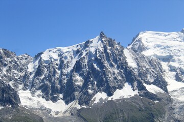 the beautiful snowy peaks of chamonix, france