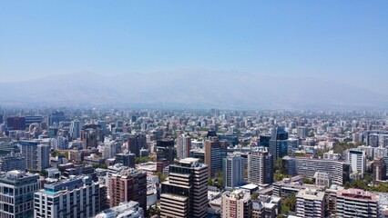 Fototapeta na wymiar Vista aérea Santiago, Chile