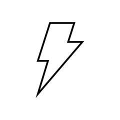 Lightning icon vector. Electricity illustration sign. power symbol. weather logo.