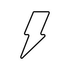 Lightning icon vector. Electricity illustration sign. power symbol. weather logo.