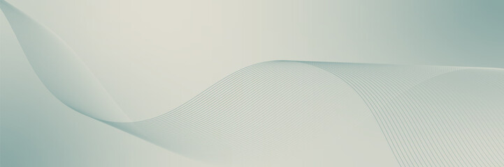 Fototapeta premium Abstract background vector green with dynamic waves for business design. Futuristic technology backdrop with network wavy lines. Premium template with stripes and gradient mesh for banner or poster