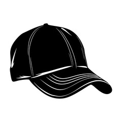 Silhouette baseball hat black color only