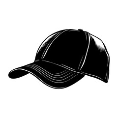 Silhouette baseball hat black color only