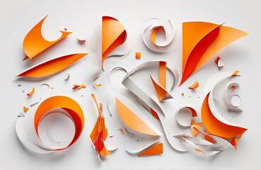 Abstract digital design on white background