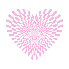 Pink Rays Patterned Heart