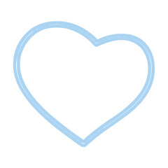 Hand Drawn Blue Heart Frame