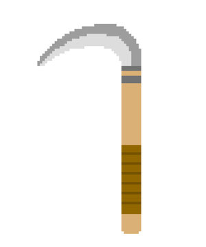 recommend clip art: Clip art of pixel art sickle