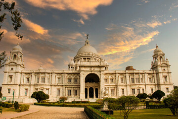 The beautiful Victoria Memorial the iconic tourist destination in Kolkata.