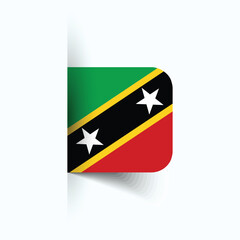 Saint Kitts And Nevis national flag, Saint Kitts And Nevis National Day, EPS10. Saint Kitts And Nevis flag vector icon