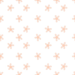 seamless floral pattern with peachy flowers 