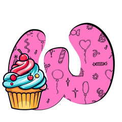 cupcake with heart