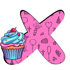 cupcake with pink icing © betania