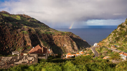 Madeira Island Portugal. Cliffs and ocean views around the island in the summer.