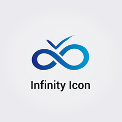 Icône Symbole Logo Infini Forme Huit Elément Vecteur Couleur pour Communication Société
