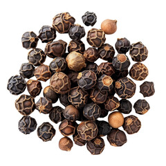 Spicy Black Peppercorn Isolated on Transparent or White Background, PNG