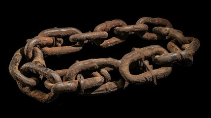 Fototapeta premium Old chains, or shackles, used for locking up prisoners or slaves