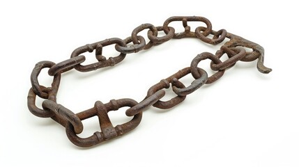 Obraz premium Old chains, or shackles, used for locking up prisoners or slaves