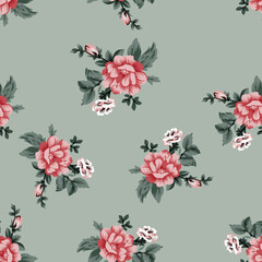 seamless flower with  design pattern on background