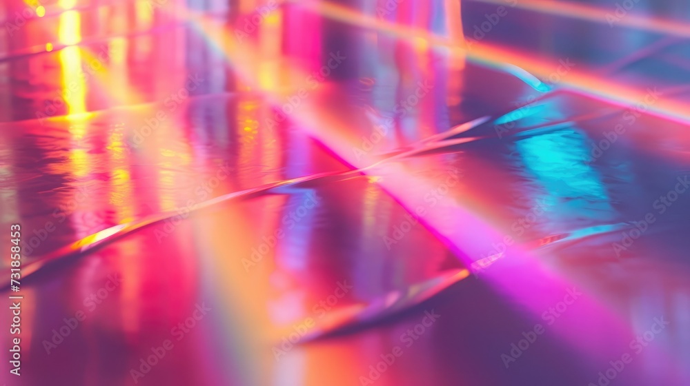 Poster refraction reflection of light gradient background