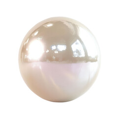 Silky White Pearl: An Elegant Beauty Isolated on Transparent or White Background, PNG