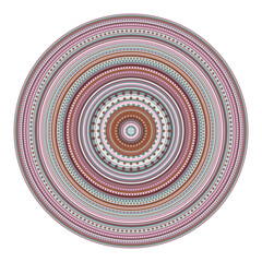 Mandala wit different colors ethnic ornament	