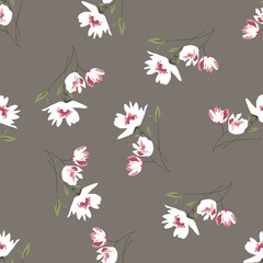 seamless flower with  design pattern on background