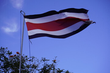 The first national flag of Costa Rica first appeared in September 1821. Costa Rica.