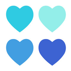 Set of color hearts icons.heart icons, concept of love. Design elements for Valentine's