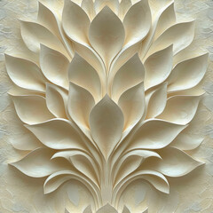 Ornament Creme Pattern Tile for seamless backgrounds and for filling surfaces in soft colors, ai generated