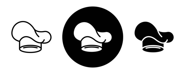 Chef hat outline icon collection or set. Chef hat Thin vector line art