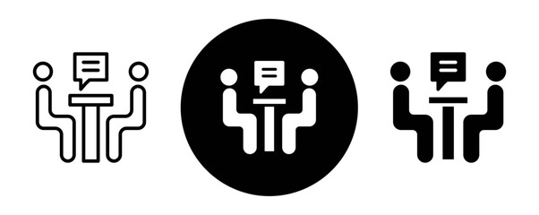 Consulting outline icon collection or set. Consulting Thin vector line art