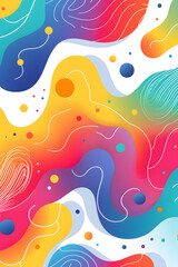 Fototapeta na wymiar Minimalist shapeless vibrant colorful abstract rainbow colors background wallpaper