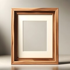 Classic Wooden Frame with Cream Mat - Timeless Picture Frame Design for Elegant Art and Photo Display in Home or Office