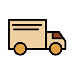 Car Delivery Logistics Filled Outline Icon