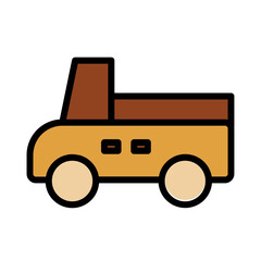 Car Truck Van Filled Outline Icon
