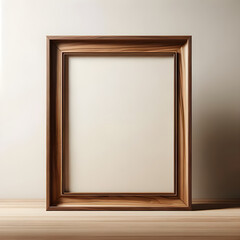 Walnut Wooden Frame with a Polished Finish - Timeless Square Design for Displaying Artwork & Photos - Adds a Touch of Class to Any Room, Ideal for Home or Office Decor
