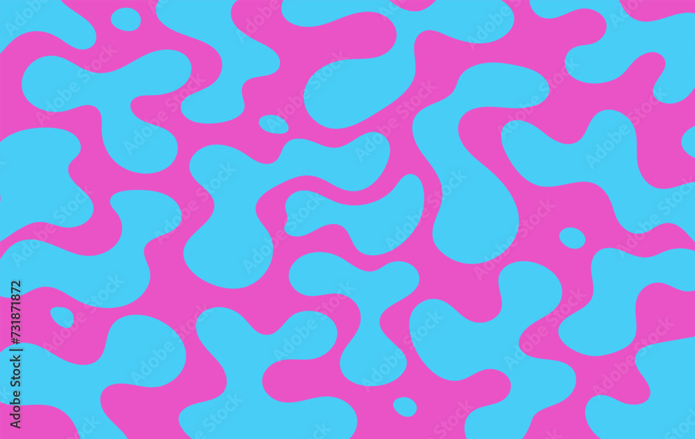 Poster futuristic background with wavy organic shape and drop. bright backdrop with abstract liquid .