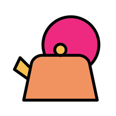 Hotpot Kettle Teapot Filled Outline Icon