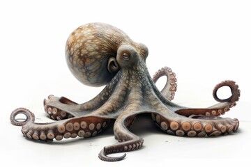 an octopus sitting on a white background