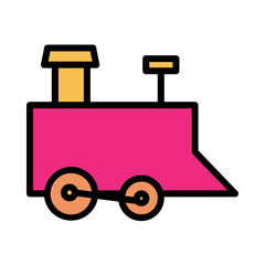 Baby Train Child Filled Outline Icon