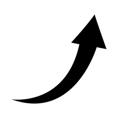 arrow pointer black web icon flat on transparent background vector illustration