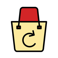 Bag Energy Recycle Filled Outline Icon