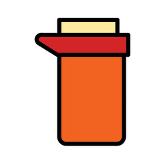 Bin Container Recycle Filled Outline Icon