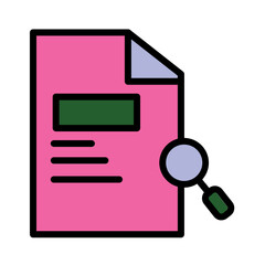 Document Research Study Filled Outline Icon